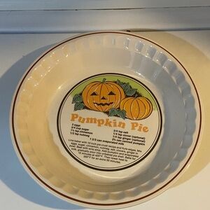 NEW Pumpkin Pie Ceramic Dish  SUNNYCRAFT SUNNY’s PRIDE SUN STONE collection